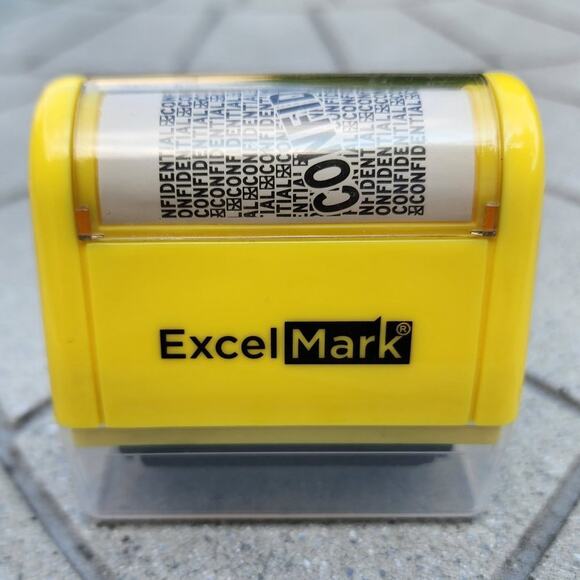 ExcelMark Rolling Identity Theft Guard Stamp & Refill Ink Pack Set - Picture 11 of 13